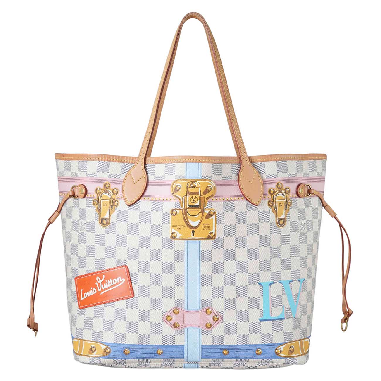 LOUIS VUITTON(USED)루이비통 다미에 아주르 트롱프 뢰유 네버풀 MM